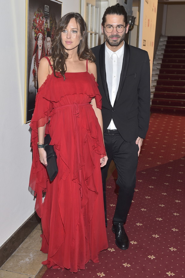 Orły 2018: Klaudia Wróbel (w sukni Bohoboco) i Radzimir Dębski