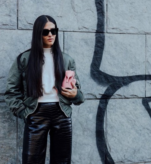 Kurtka bomber w social mediach trendy 2016
