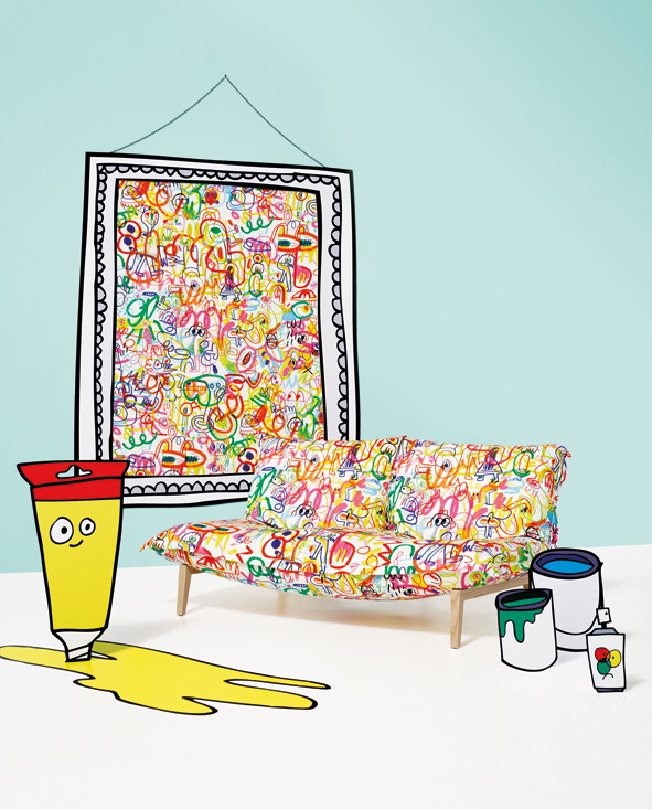 Doodle we wnętrzach - Jon Burgerman dla Kirkby Design