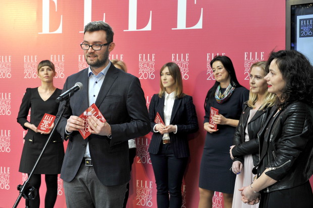 Relacja z finału plebiscytu ELLE International Beauty Awards 2016, Małgorzata Zientek (Dottore), Patryk Ochalski (Inglot), Justyna Rogalińska (Oceanic S.A.), Wiktoria Brzozowska (Laboratorium Kosmetyczne Dr Irena Eris), Monika Stukonis (redaktor naczelna