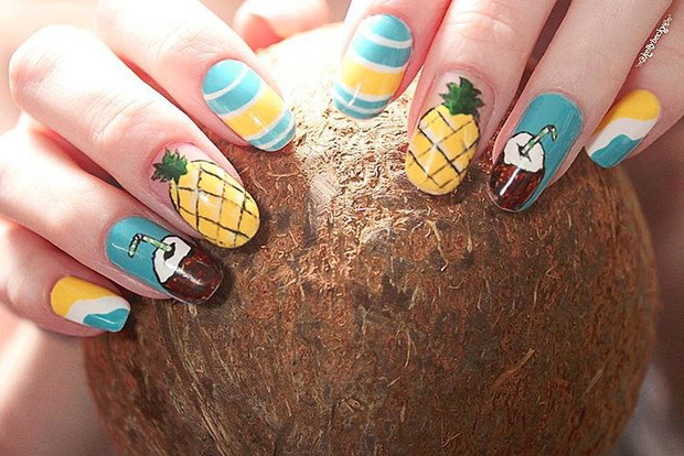 Fruit Manicure - owocowe paznokcie na lato, fot. @kelly_becky_nail_art