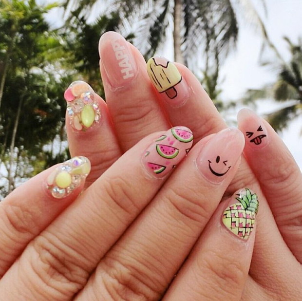 Fruit Manicure - owocowe paznokcie na lato, fot. @nailthoughts
