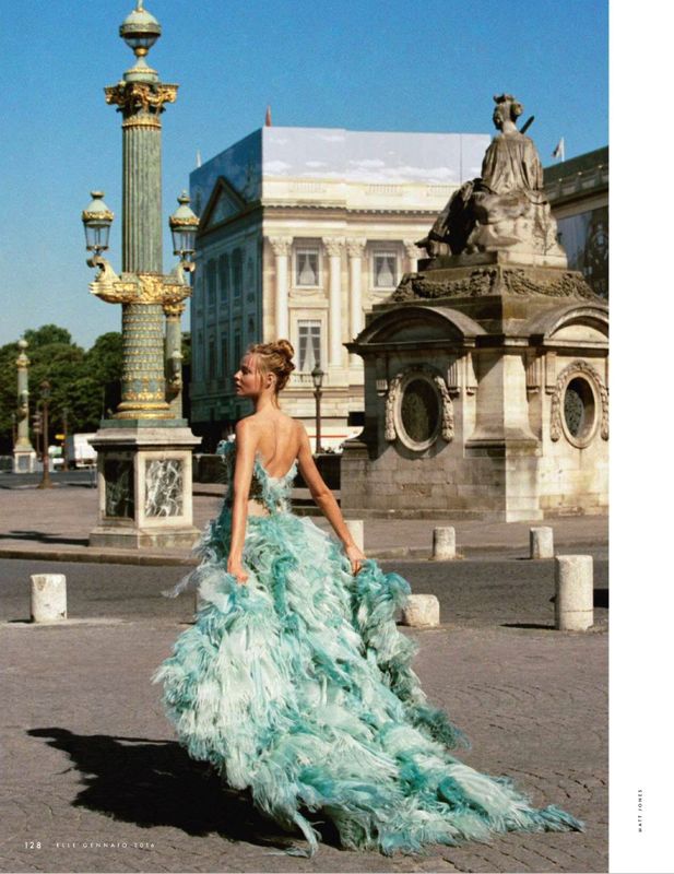 Polskie modelki w zagranicznych edycjach ELLE: Magdalena Frąckowiak dla ELLE Italia, 01.2016, fot. Matt Jones