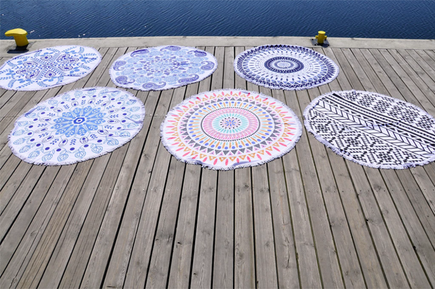 Okrągły ręcznik na plażę - wakacyjny hit!, fot. mat. AroundMe Design/ aroundmedesign