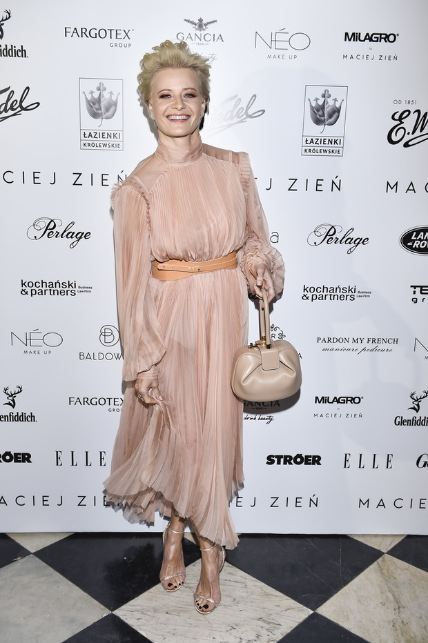 Małgorzata Kożuchowska na pokazie Macieja Zienia MOJO jesień-zima 2019/2020