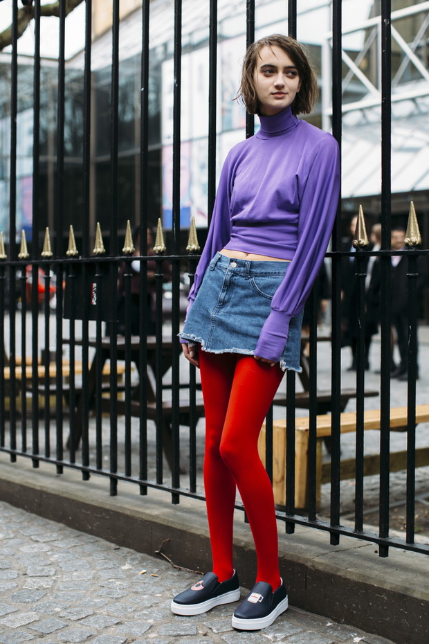 Street fashion: modelki off duty na London Fashion Week AW17