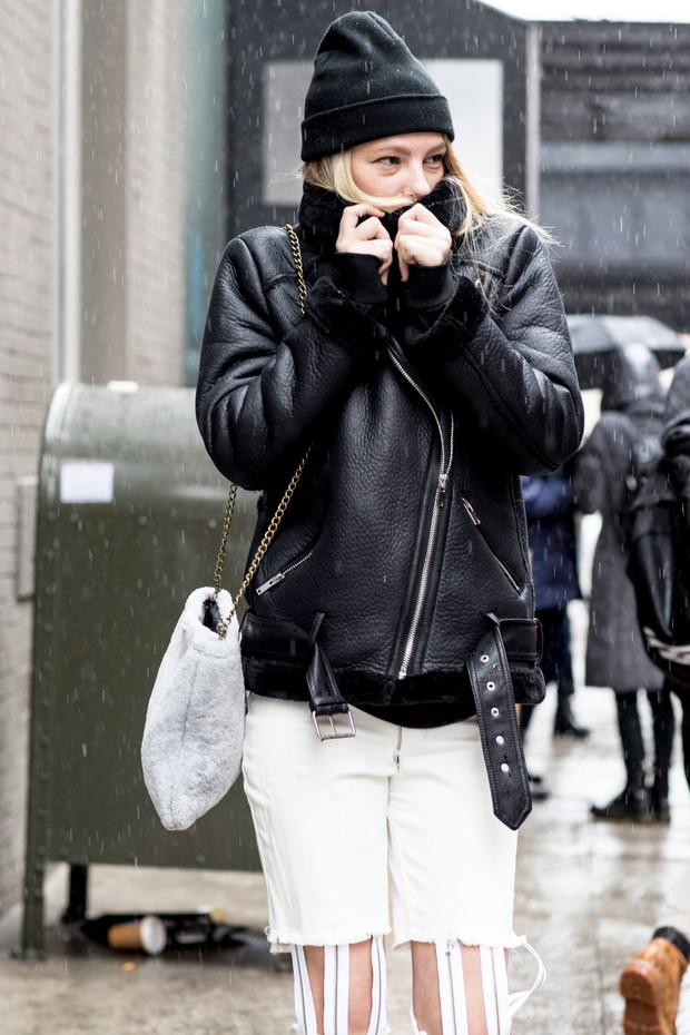 Street fashion: modelki off duty na New York Fashion Week AW17