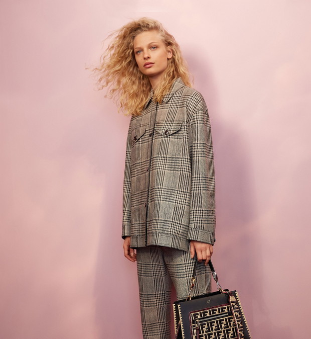 Garnitur w kratkę Fendi Resort 2018