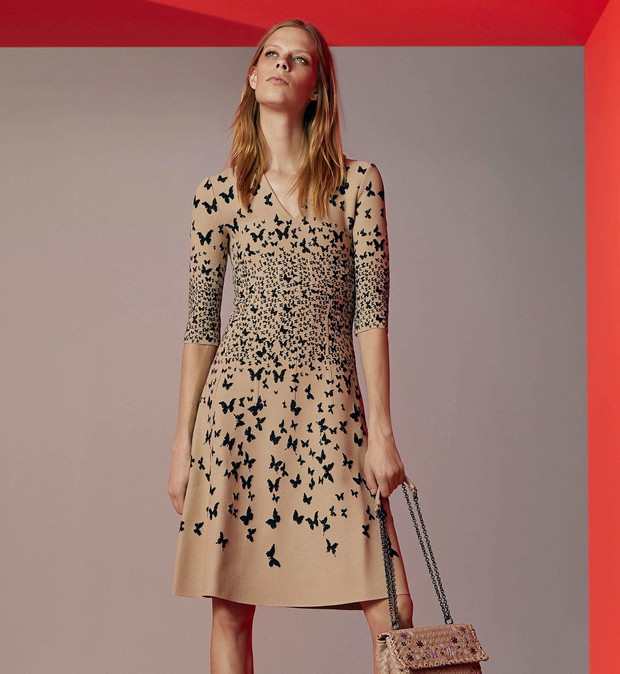 Suknia w motyle Bottega Veneta