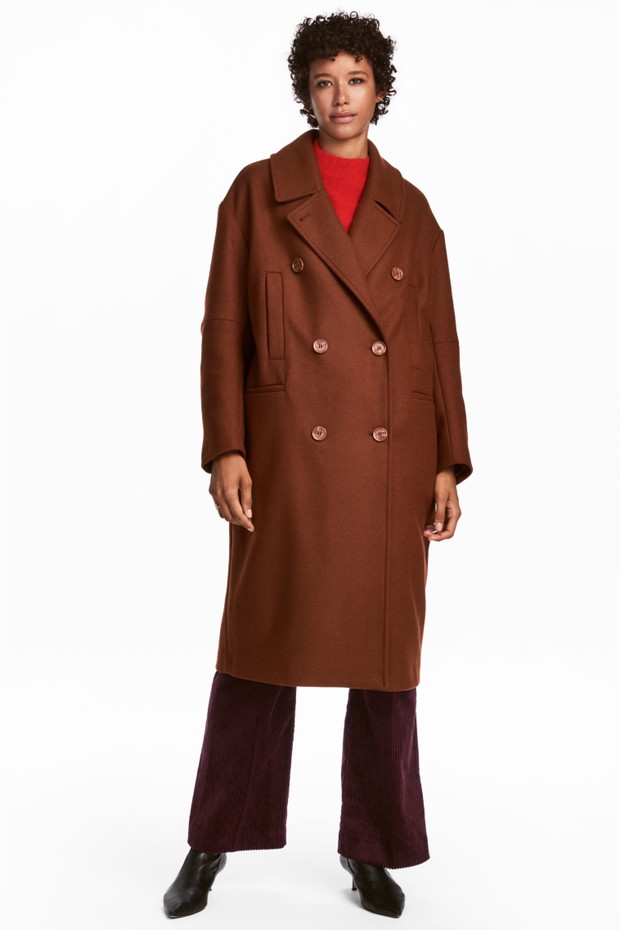 Wełniany płaszcz H&M