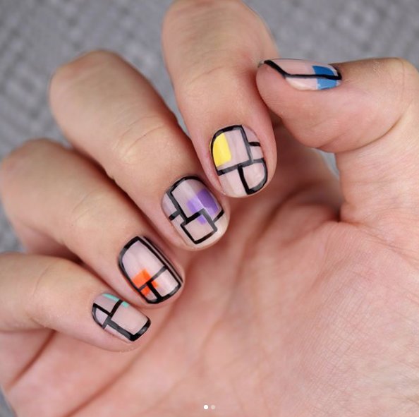 Paznokcie Mondrian
