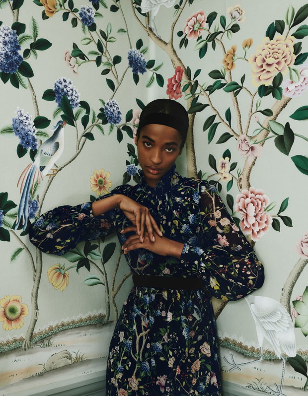 Tapeta Adam Grey, Erdem x de Gournay