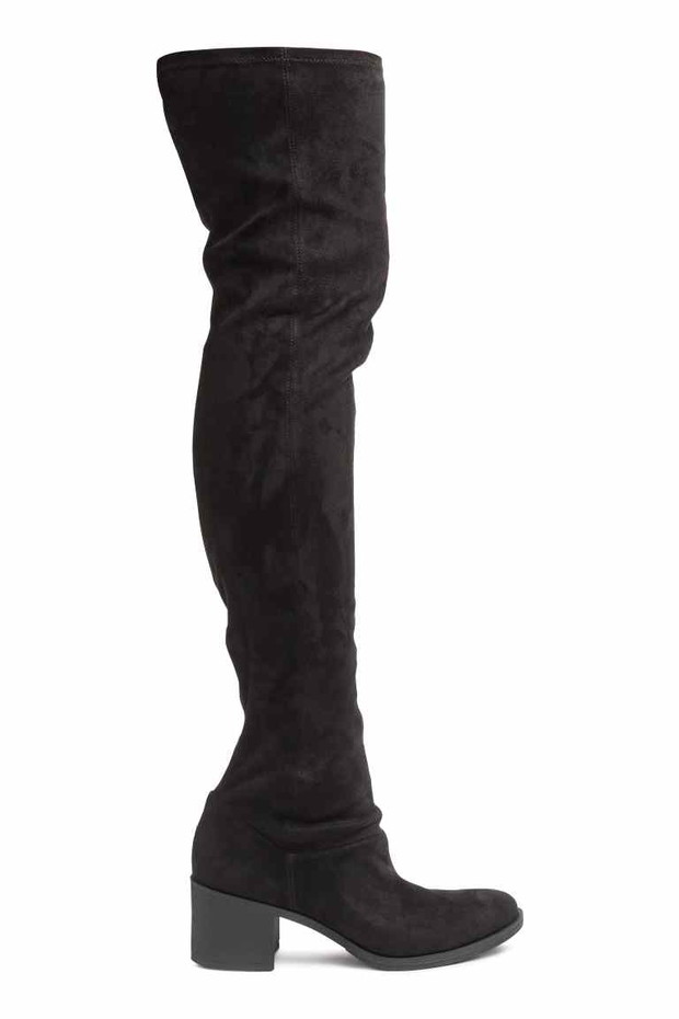Damskie zimowe czarne buty