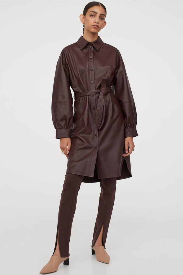 H&M - Skórzana szmizjerka