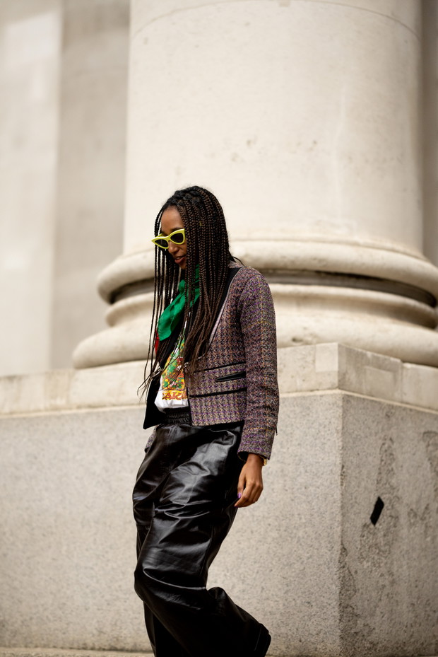 Stylizacje street style - LFW wiosna-lato 2023