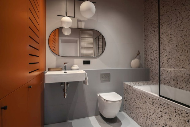 Łagodne pastele w domu prawniczki, projekt wnętrza: Małgorzata Kasperek, architekt wnętrz Decoroom, Projekt kuchni: Katarzyna Fotek, architekt wnętrz Decoroom Kitchen