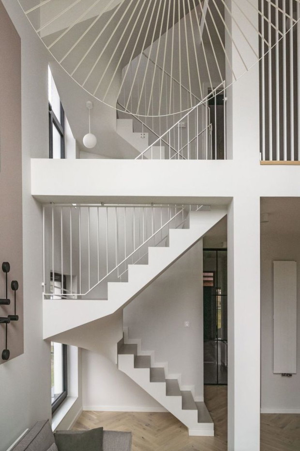 Łagodne pastele w domu prawniczki, projekt wnętrza: Małgorzata Kasperek, architekt wnętrz Decoroom, Projekt kuchni: Katarzyna Fotek, architekt wnętrz Decoroom Kitchen