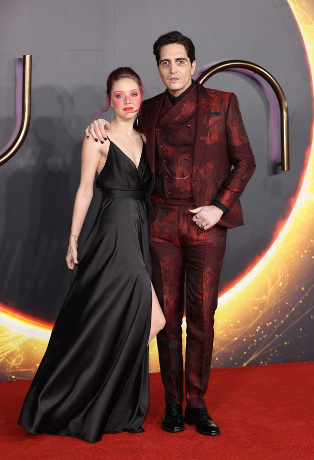 Evelyn Leigh iDavid Dastmalchian na premierze filmu Diuna w Londynie