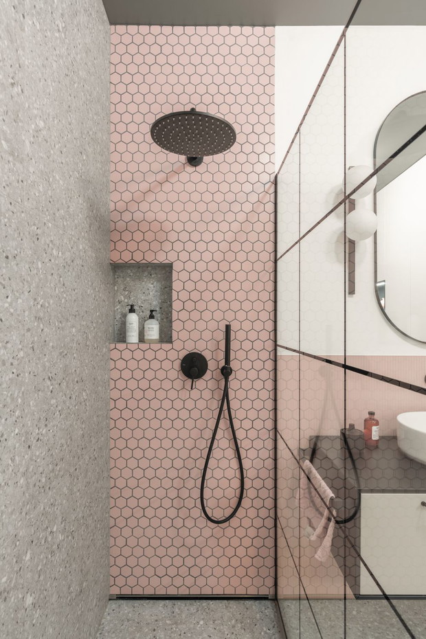 Mieszkanie w pastelach, projekt wnętrza: Angelika Front, architekt wnętrz / Decoroom , projekt kuchni i mebli: Katarzyna Domańska, architekt wnętrz / Decoroom Kitchen