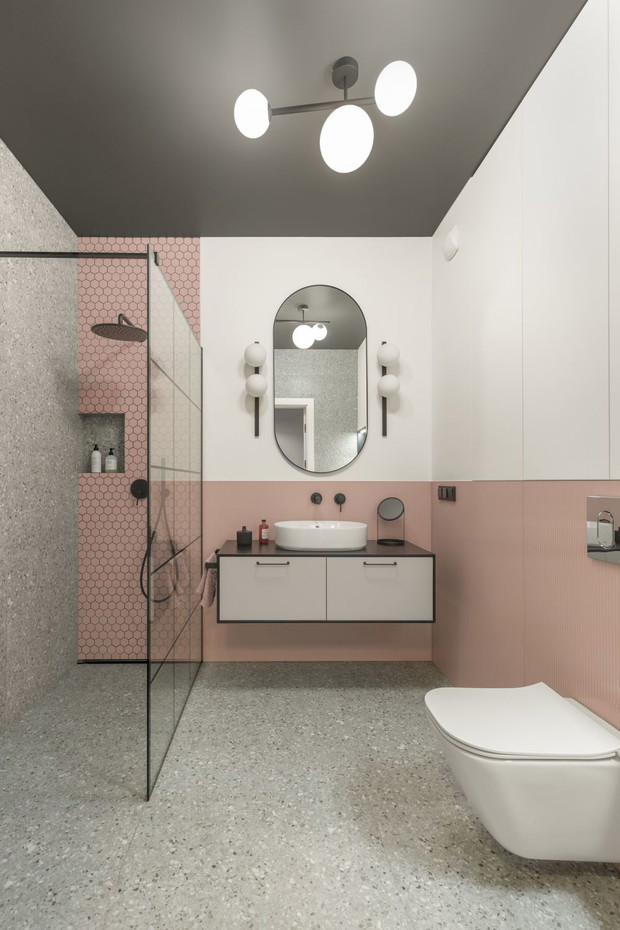 Mieszkanie w pastelach, projekt wnętrza: Angelika Front, architekt wnętrz / Decoroom , projekt kuchni i mebli: Katarzyna Domańska, architekt wnętrz / Decoroom Kitchen