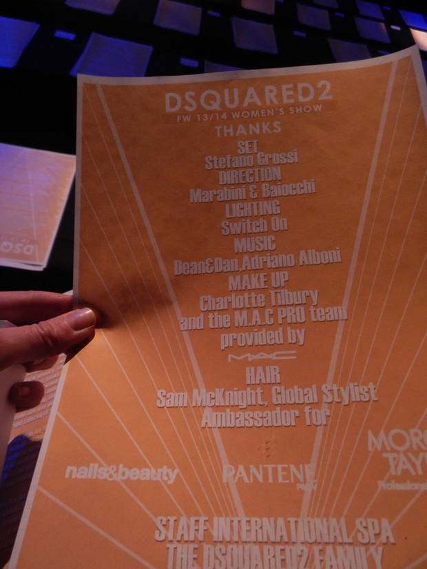 Fashion Week Milano: pokaz DSquared2, fot. by Nikon COOLPIX S800c