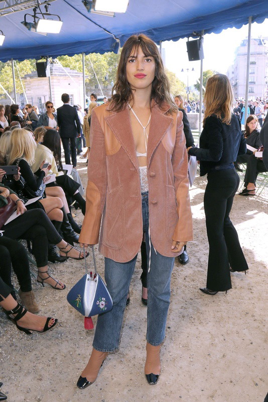 Jeanne Damas na pokazie Nina Ricci wiosna-lato 2018