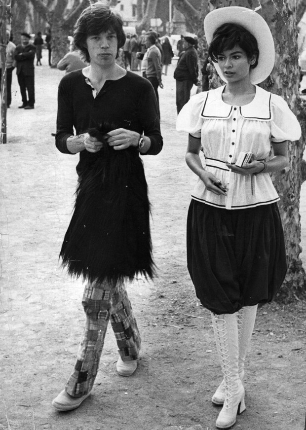 Mick Jagger i Bianca de Macias w St. Tropez, 1971.