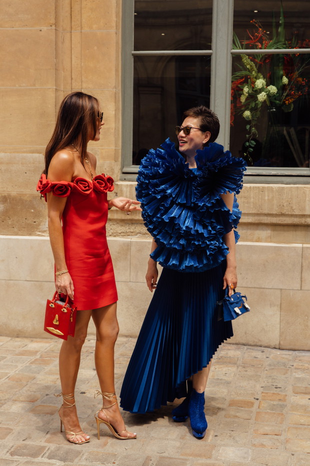 Street fashion Paris Haute Couture week jesień-zima 2024/2025