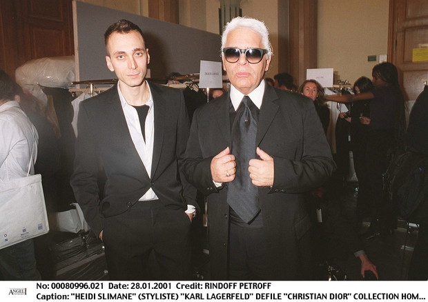 Hedi Slimane, i Karl Lagerfeld, 2001 rok