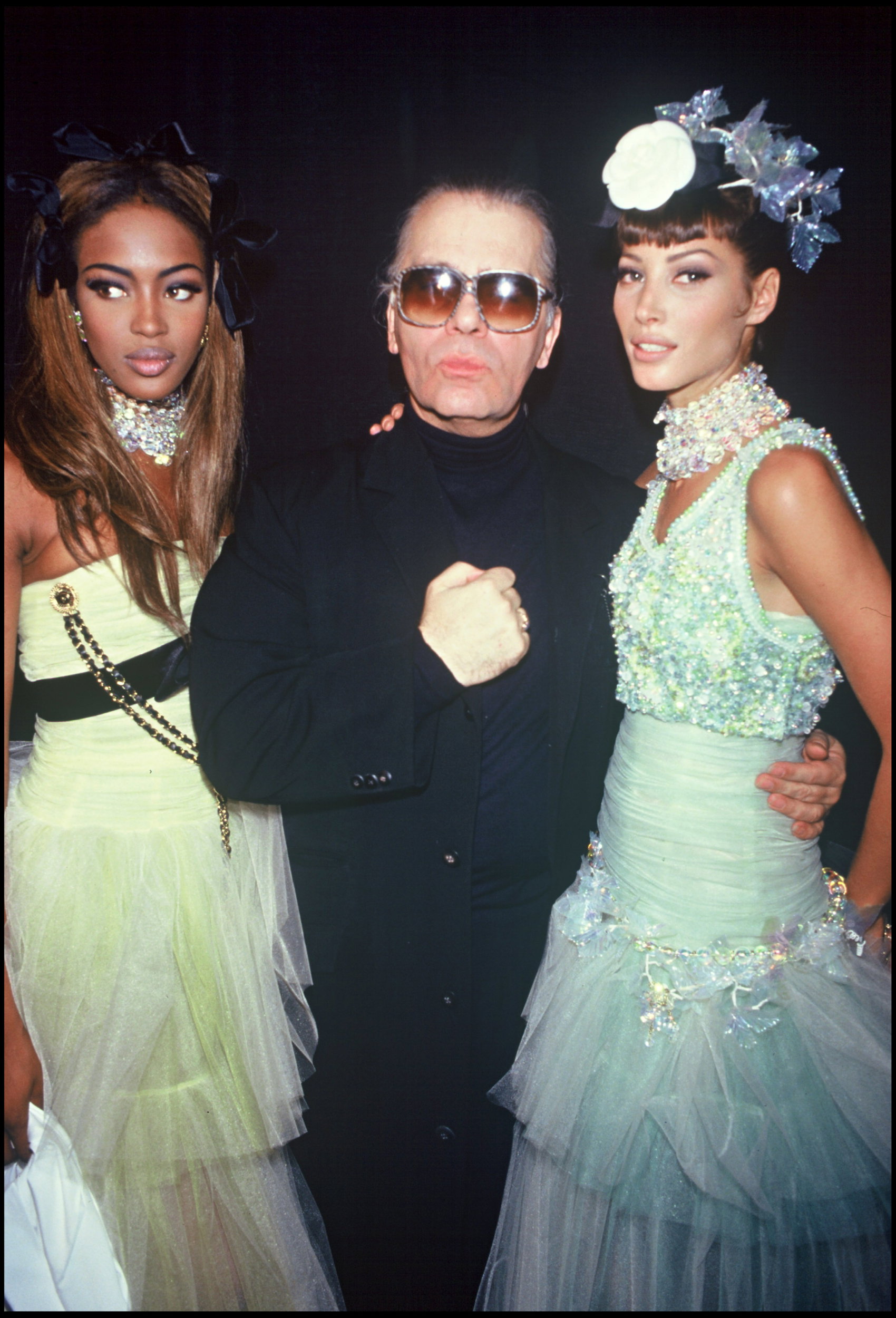 Naomi Campbell, Karl Lagerfeld i Christy Turlington, 1991 rok