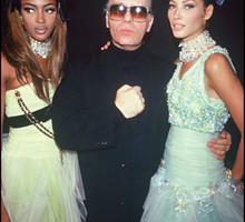 Naomi Campbell, Karl Lagerfeld i Christy Turlington, 1991 rok