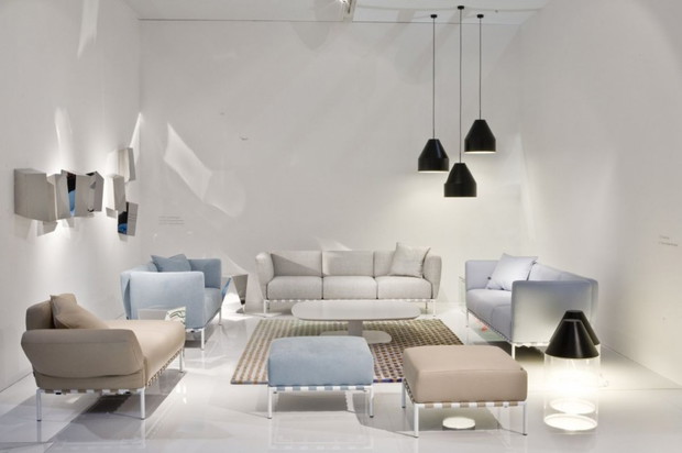 Salon w neutralnych barwach