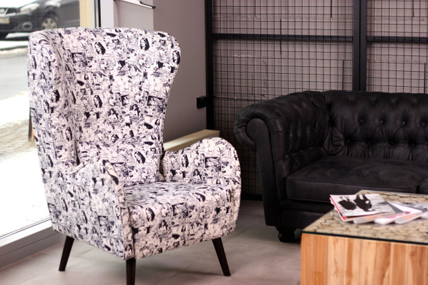Industrialne wnętrza krakowskiego salonu fryzjerskiego Bonza Hair&Beauty, projekt Agneiszka Wójcik z pracowni AW Interior Design, fot. mat. pracowni