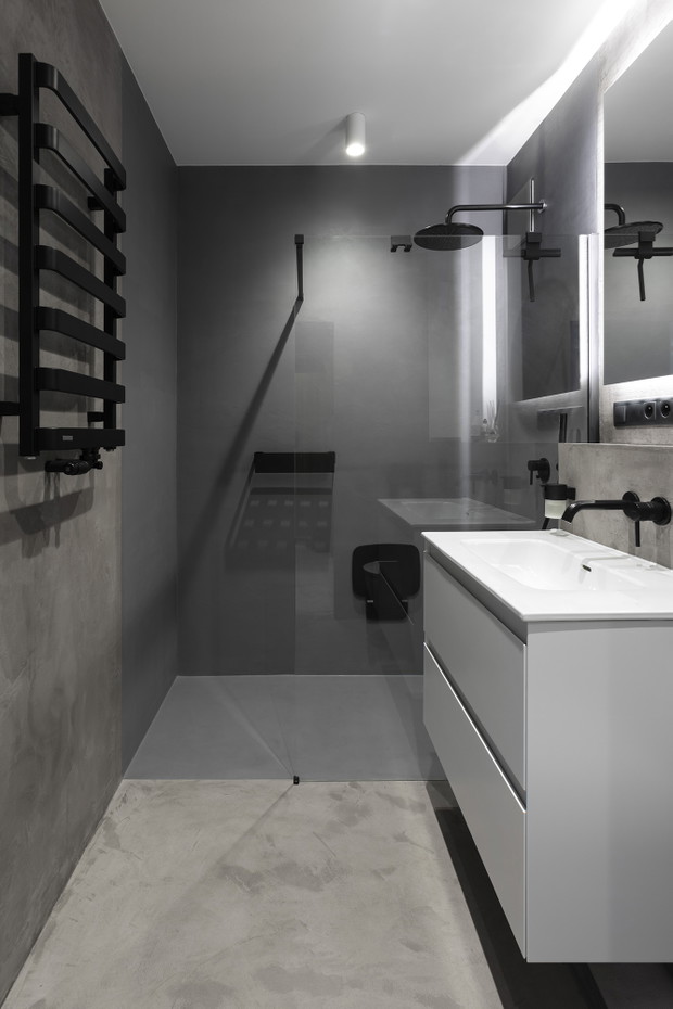 Betonowy minimalizm w mieszkaniu w warszawskich Włochach, projekt: Joanna Lemka-Wójcik z jlw studio