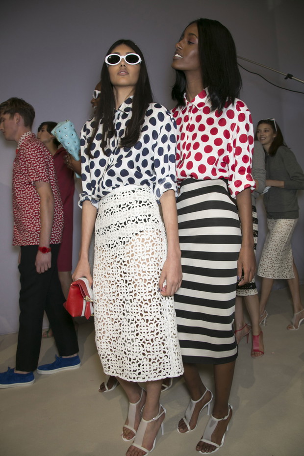 Backstage pokazu Burberry wiosna-lato 2014