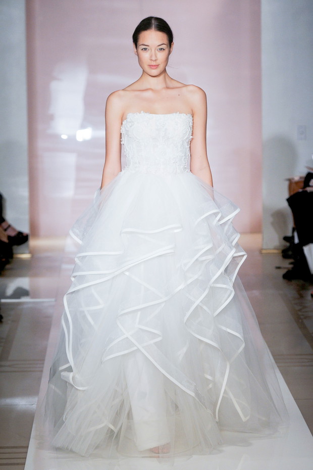 Suknie ślubne 2014: Reem Acra jesień 2014