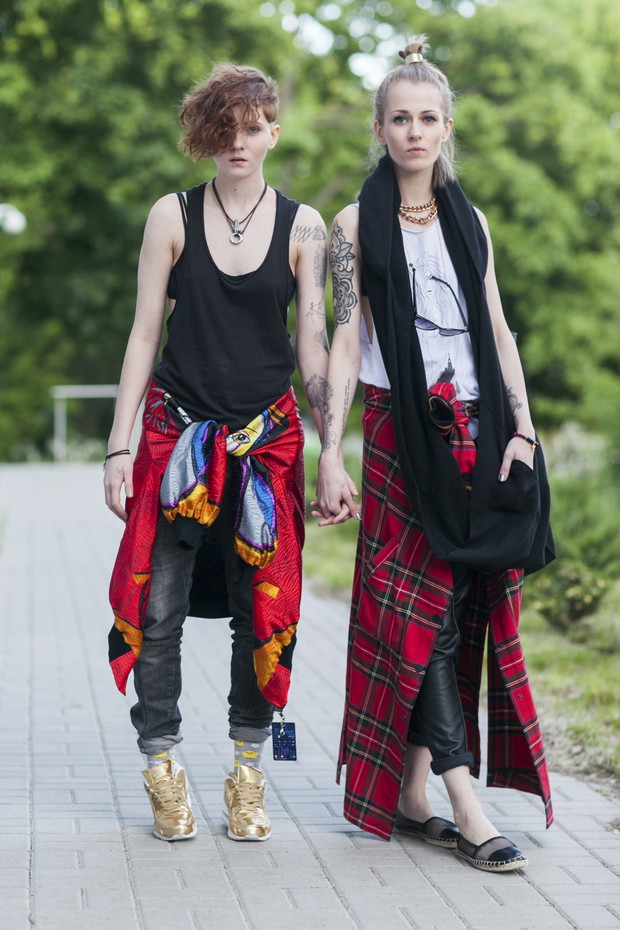 Street fashion na Fashion Week Poland jesień-zima 2014/2014, fot. Szymon Brzóska/ www.stylestalker