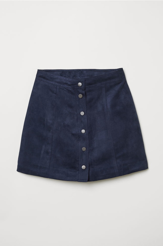 Trapezowa spódnica z guzikami H&M