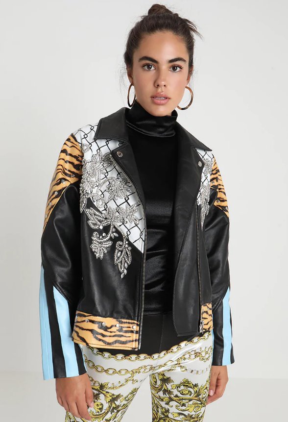 Topshop, skórzana ramoneska EMBELLISHED, 1639,00 zł (zalando.pl)