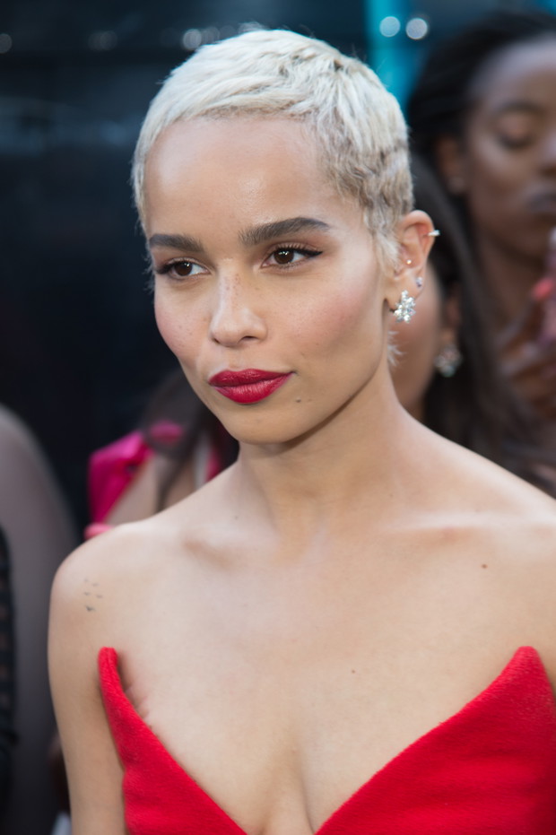 Włosy w kolorze Nordic White, Zoe Kravitz, 2017 rok