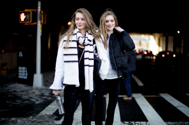Street fashion: modelki off duty na New York Fashion Week AW17