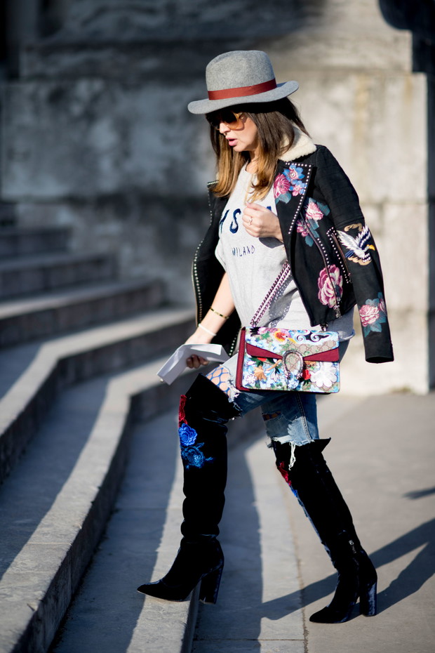 Street fashion: Paris Fashion Week haute couture wiosna 2017