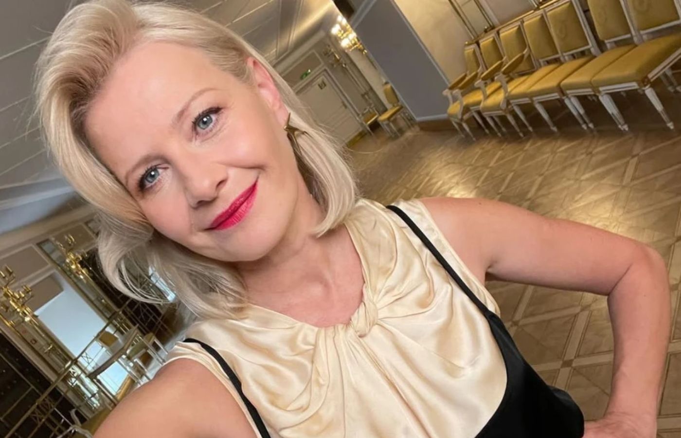 Małgorzata Kożuchowska w spódnicy crochet na lato
