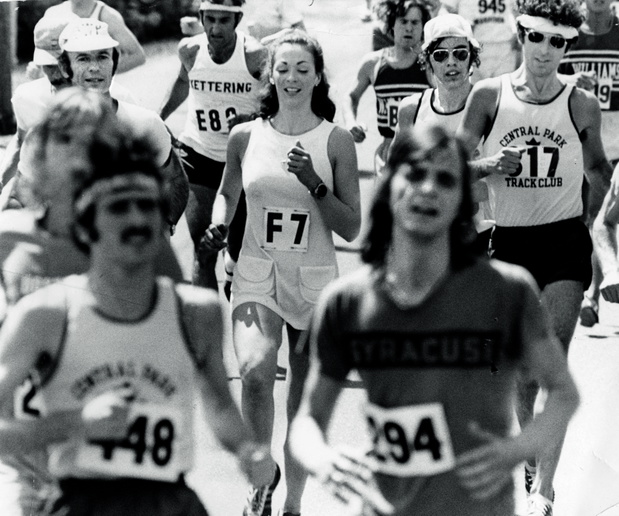 Kathy Switzer Runs In The 1974 Boston Marathon