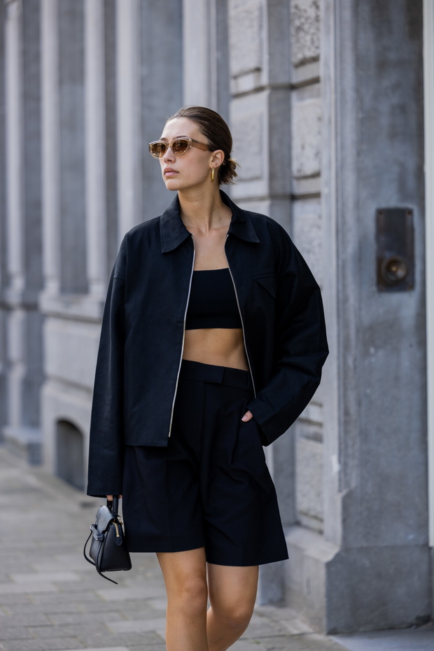 black total look na lato