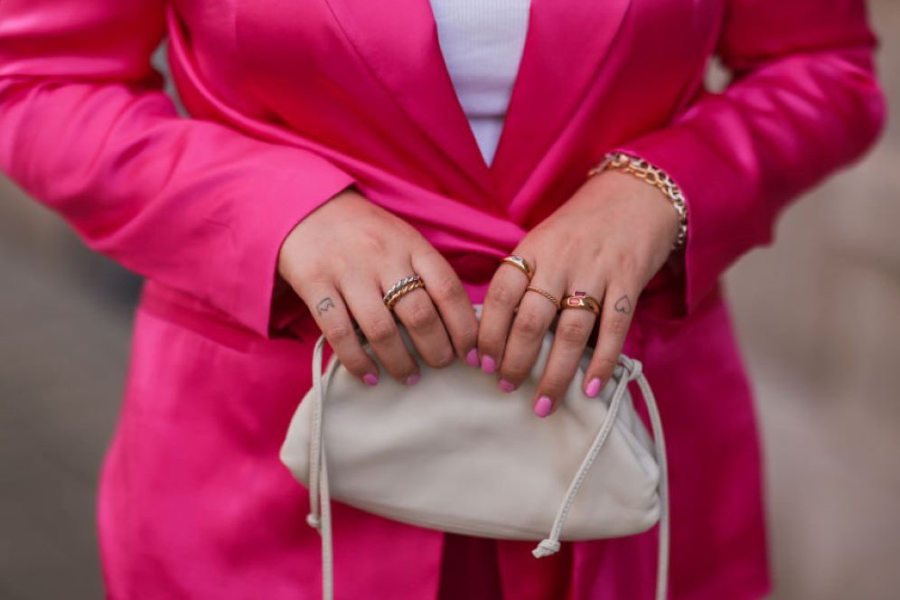malinowy manicure