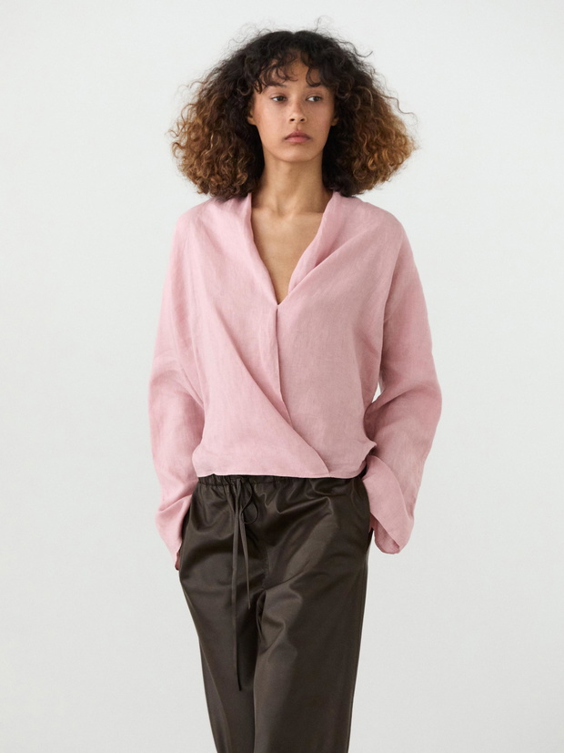 Bluzka kopertowa Massimo Dutti