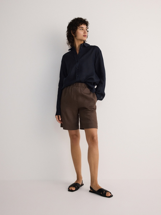 Lniane bermudy z H&M i Reserved w stylu Francuzek