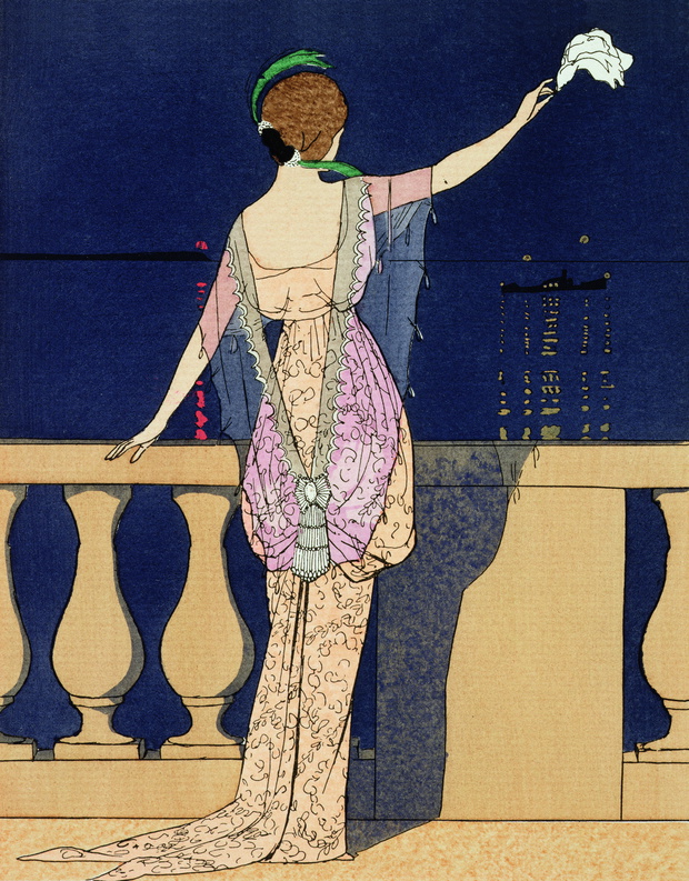 Farewell At Night' Design For An Evening Dress By Jeanne Paquin Early 20th Century