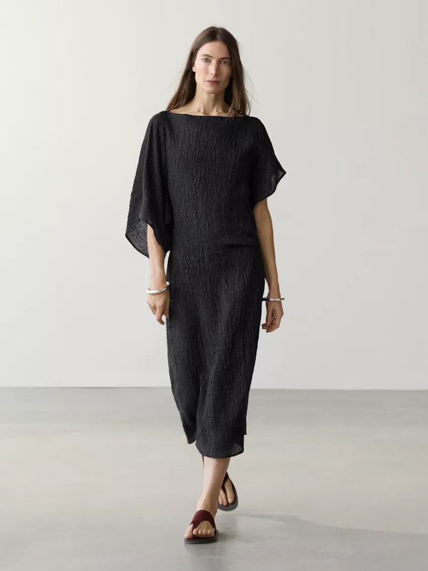 Sukienka lniana Massimo Dutti